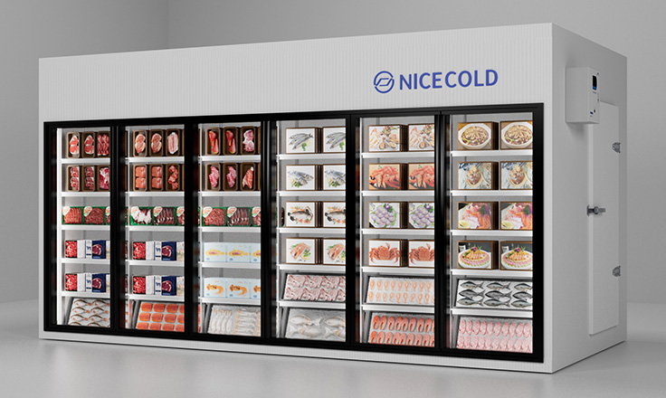 Display walk-in freezer